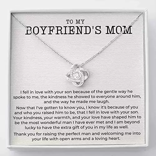 Gift to My Boyfriend's Mom Necklace with Gift Box